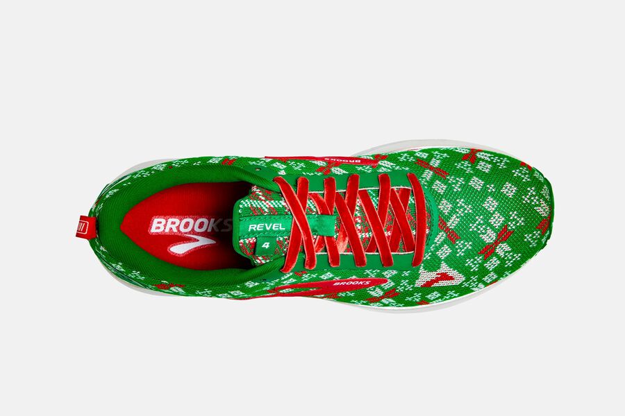 Brooks Israel Revel 4 Road Running Shoes Womens - Green/Red/White - WRZ-014958